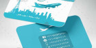 دانلود کارت ویزیت لایه باز هواپیمائی
