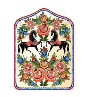 نقاشی اسب و گل اسلیمی
