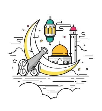 وکتور ماه رمضان مینیاتوری