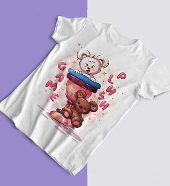 طرح تی شرت کارتونی خرس