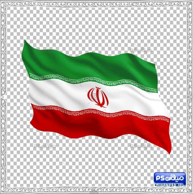 وکتور پرچم ایران psd