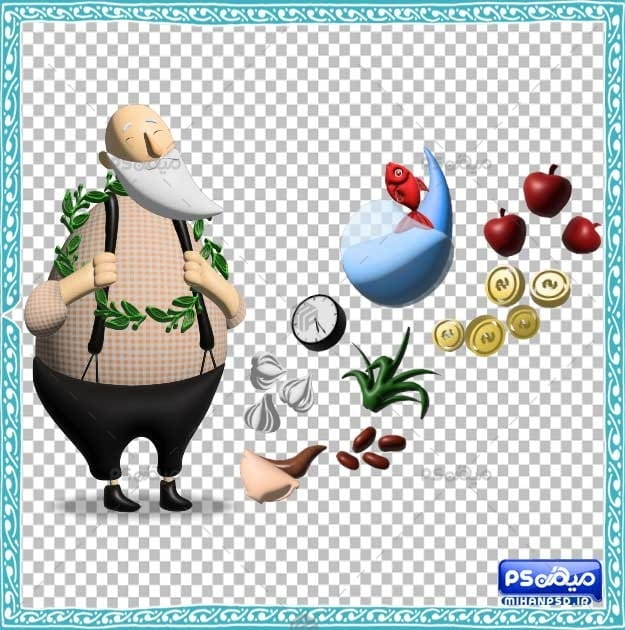 وکتور عمو نوروز لایه باز