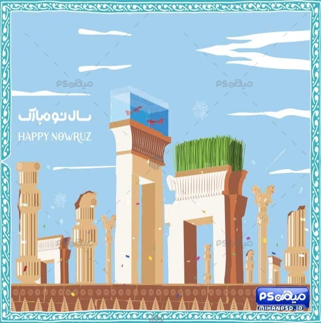 وکتور نوروز تخت جمشید