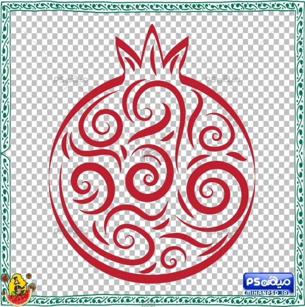 وکتور شب یلدا لایه باز