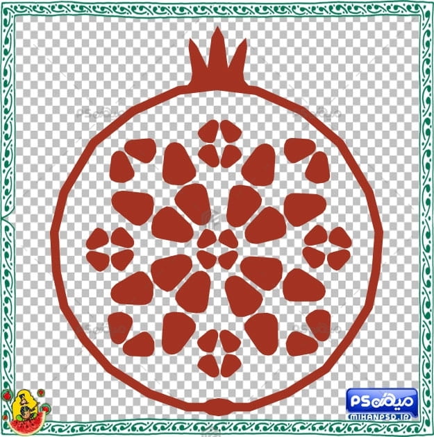 وکتور انار یلدا لایه باز