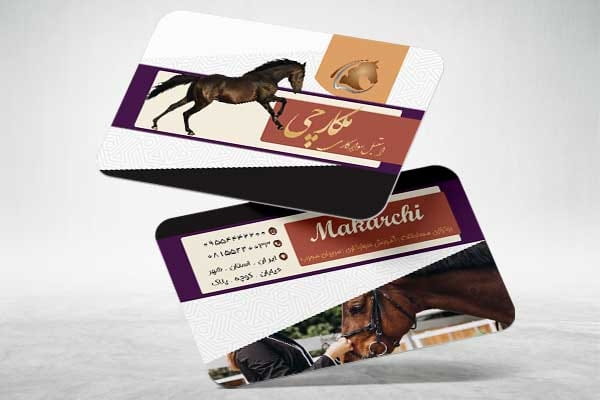 فایل کارت ویزیت اسب سواری
