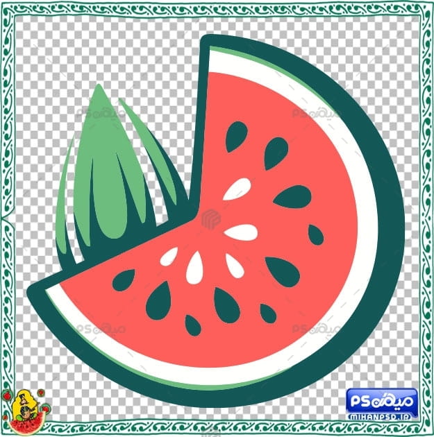 وکتور رنگی هندوانه